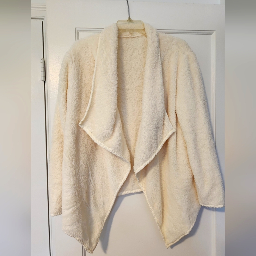 Cozy Cream (Teddy Bear) Open Front Shrug/Jacket